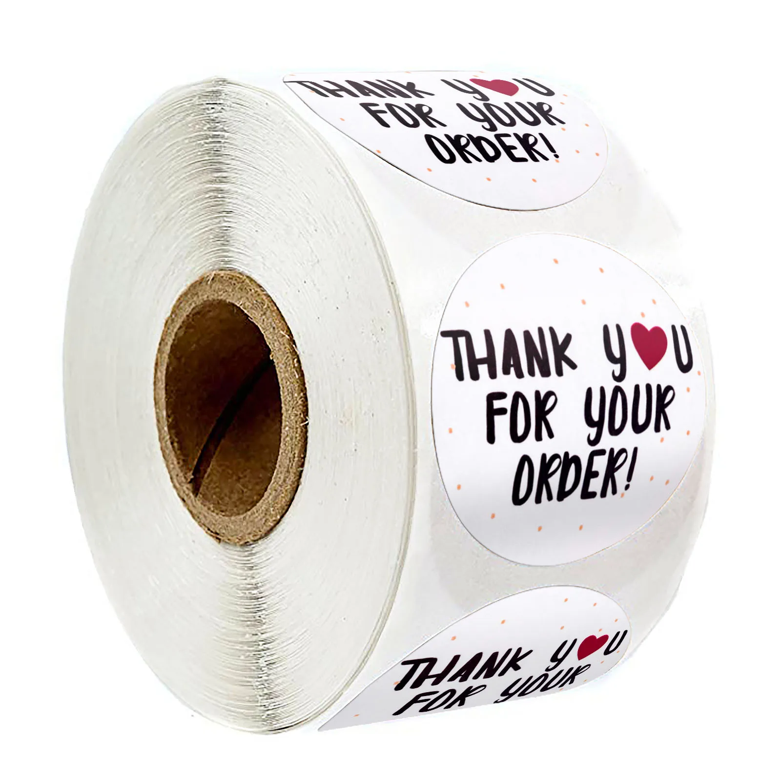 Благодарим вас за ваш заказ 500 шт наклейки на сердце круглые белые уплотнительные