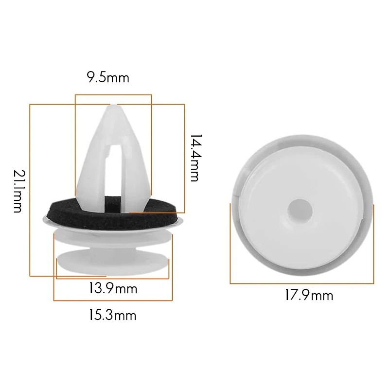 

100Pcs 51418224768 Plastic Rivets Clip for-BMW E46 E53 E90 E91 E70 Door Panel Auto Fasteners Trim Panel Push Retainer