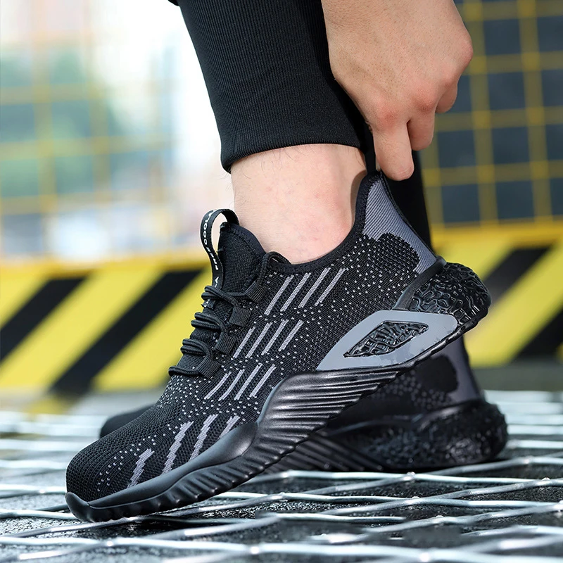 

Lightweight Safety Shoes Men New Work Safety Boots Steel Toe Shoes Puncture-Proof Work Shoes Men's Boots Indestructible Shoes