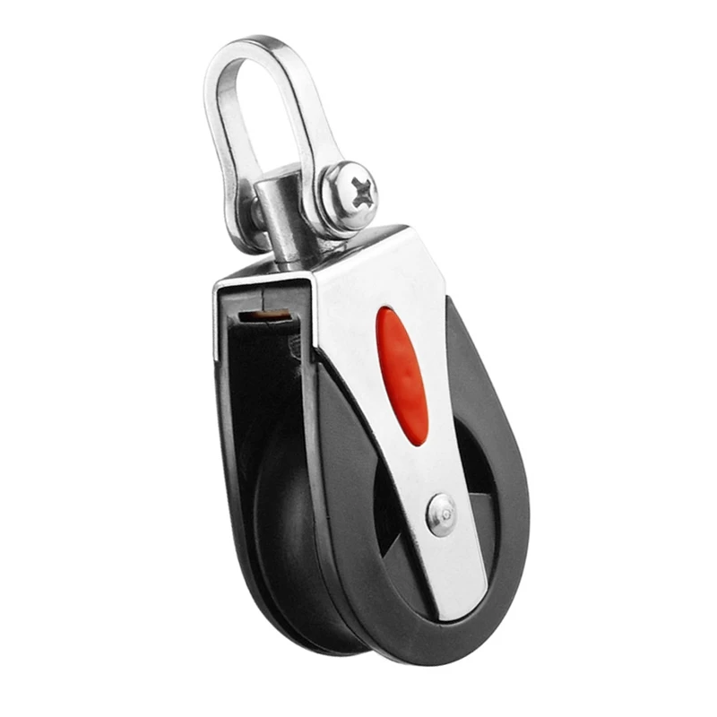 1 шт. шкив из нержавеющей стали Одноколесный поворотный подъемный трос блок