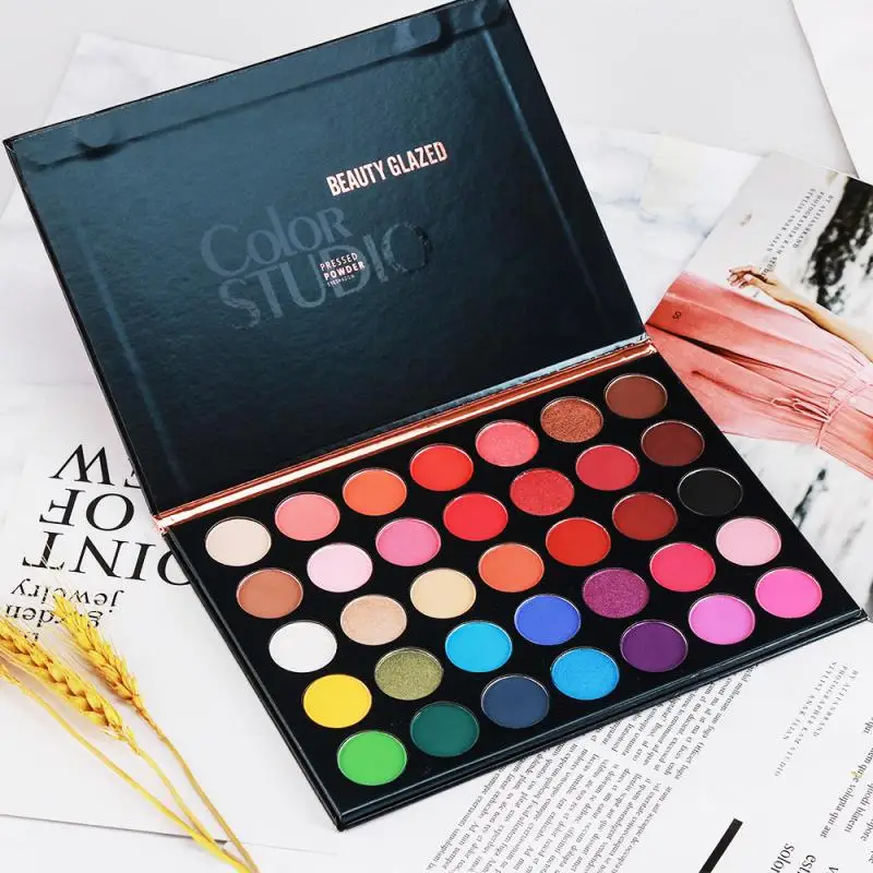 Beauty Glazed 35 цветов студийные рандомные тени для век Палитра матовый Смоки