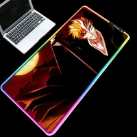 xgz rgb anime mice pad led backlit bleach fashion mousepad support 3 led model notebook pc large table mat computer accessories
