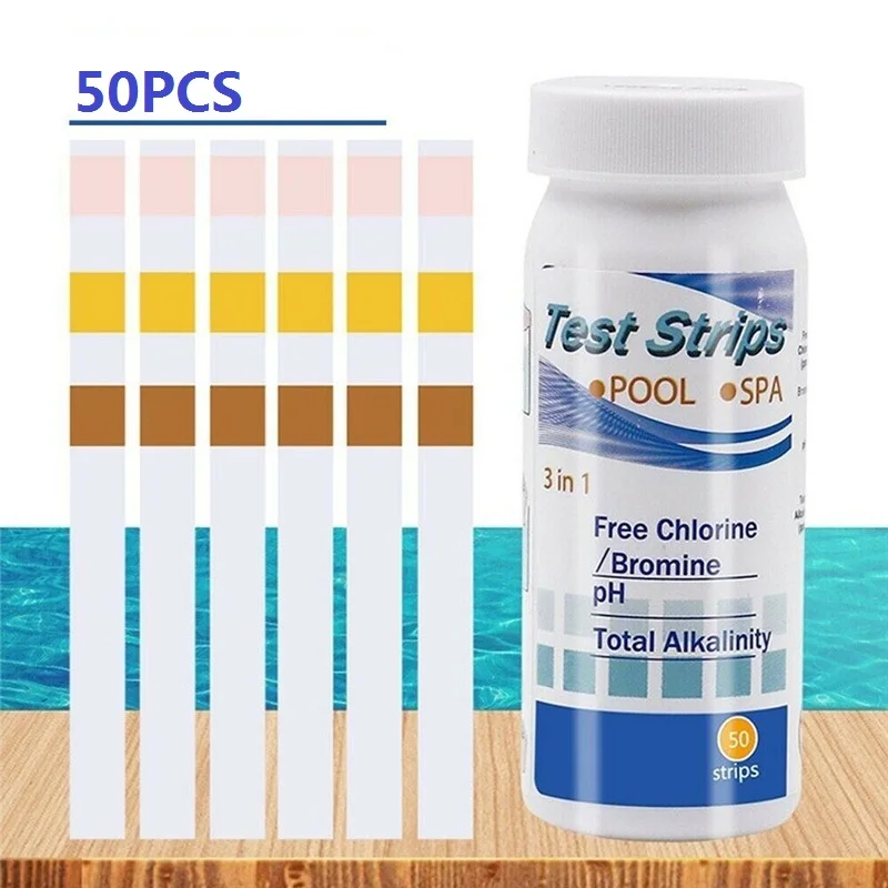 50 шт. тест-полоски для определения PH в бассейне | Спорт и развлечения