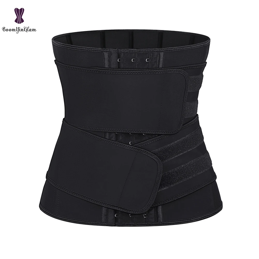 

Fajas Reductor Women's Tummy Contorl Slimming Girdle Latex Waist Trainer Belts Double Hook and Loop #659