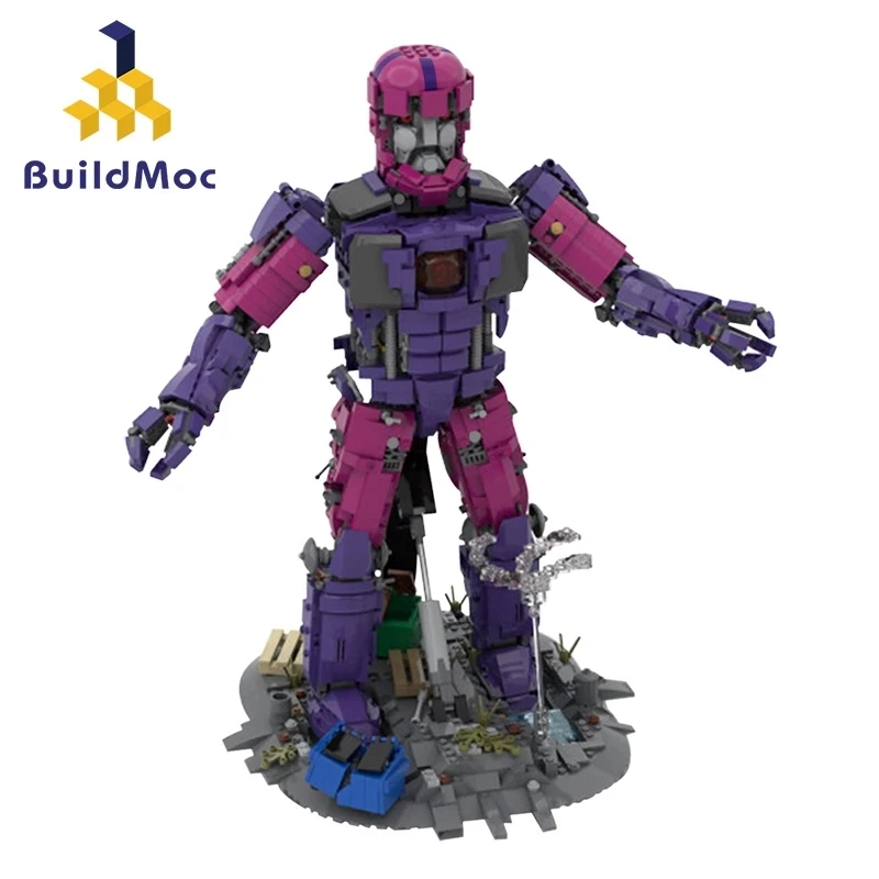 Buildmoc звезда Супер Герои фигурки MOC 26309 XMen Sentinel IScream клон воин Stormbreaker строительные