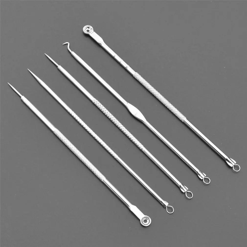 

1/4/5/7/8/9Pcs Stainless Acne Extractor Remover Kit Blackhead Blemish Remove Pimple Needles Treatment Face Skin Care Tools