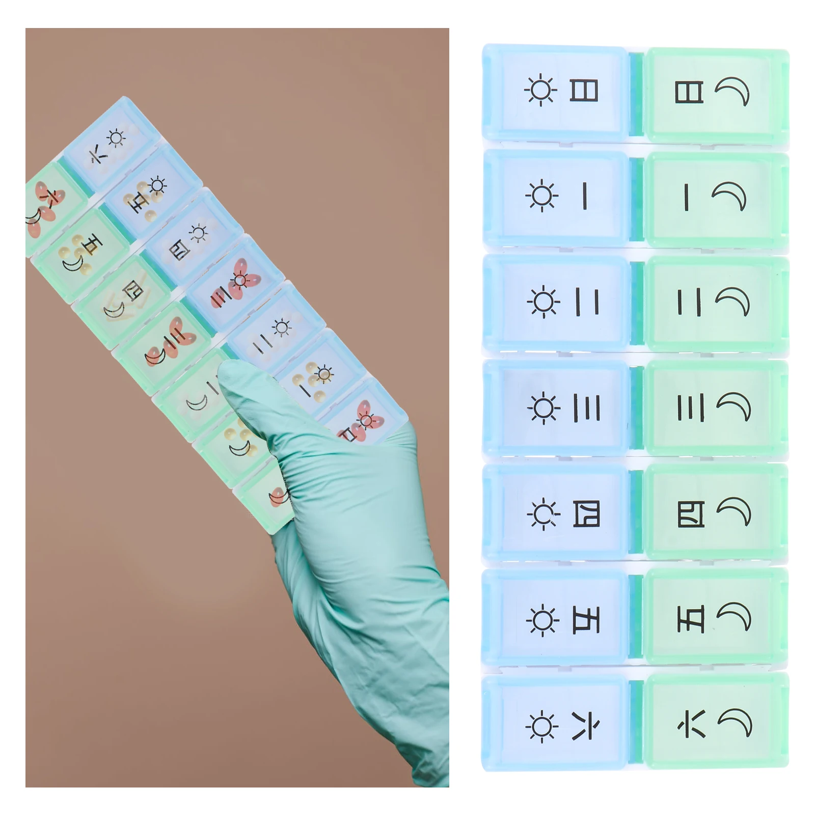 

1Pc Convenient Practical Creative Portable Medicine Dispenser Pill Organzier Pill Case for Outdoor