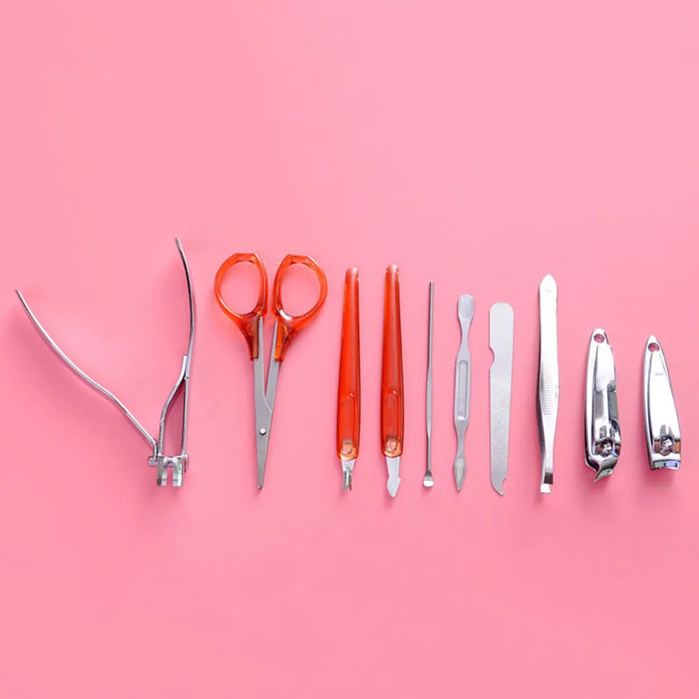 10 шт./компл. профессиональные ножницы из нержавеющей стали маникюрный набор