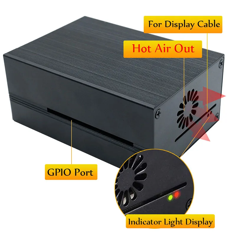 

Aluminum Case Mini ICE Tower Cooling System with 25Mm Quiet Cooling Fan + Heatsink Kit for Raspberry Pi 4 Model B
