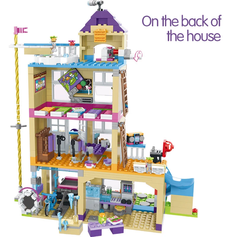 

Toys for girls Party friendship House Model Set Princess Figures Building Block Educational Brick kids Gift Compatible 41135