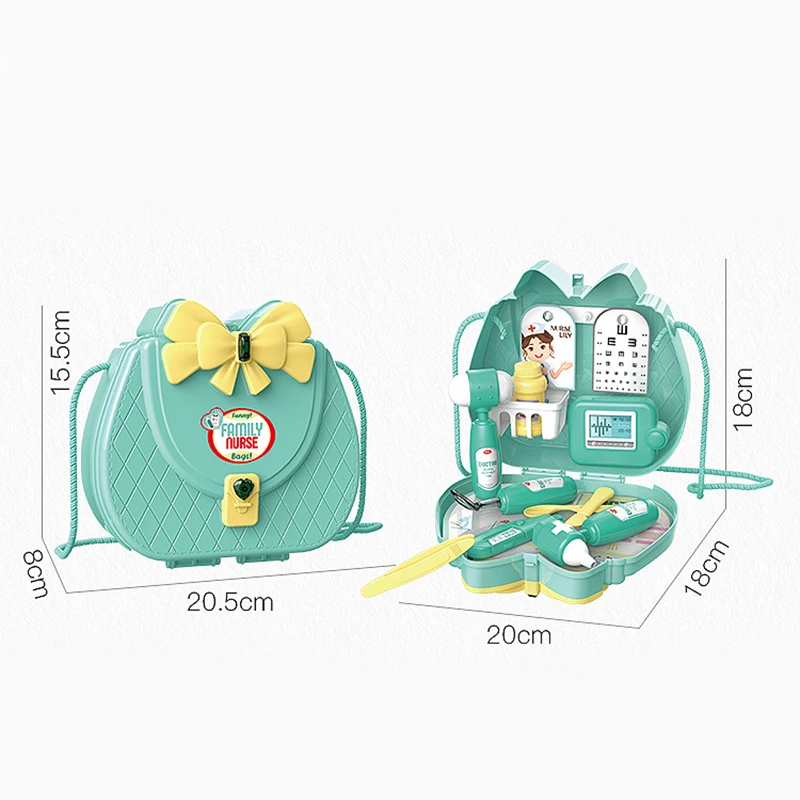 

Play House Toy Children's Simulation Backpack Combination Kitchen Tableware Makeup Set Medical Kit Film Girl Gift Dropshipping