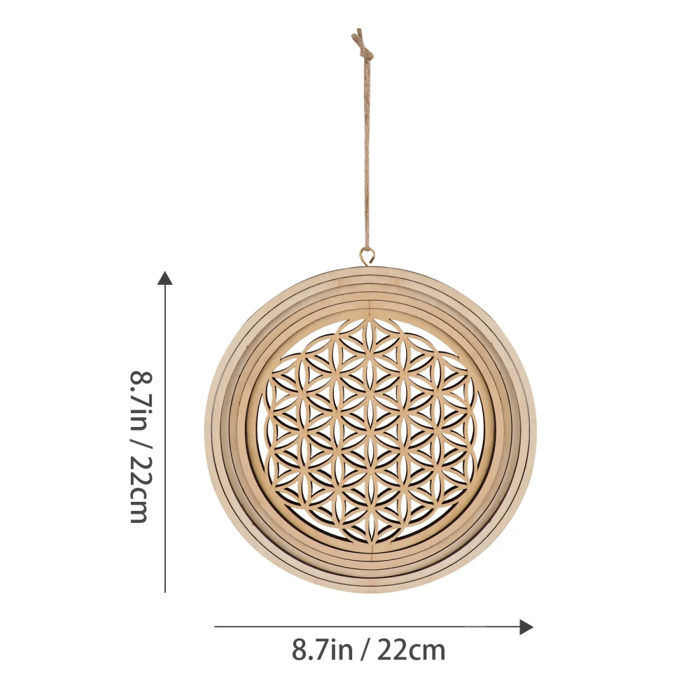 

1pc Creative Wooden Hanging Door Decor Wooden Pendant for Home Decor (Khaki)