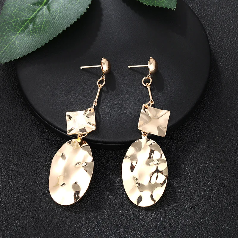 2019 корейский Серебряный Золотой массивные Серьги Геометрические Висячие серьги