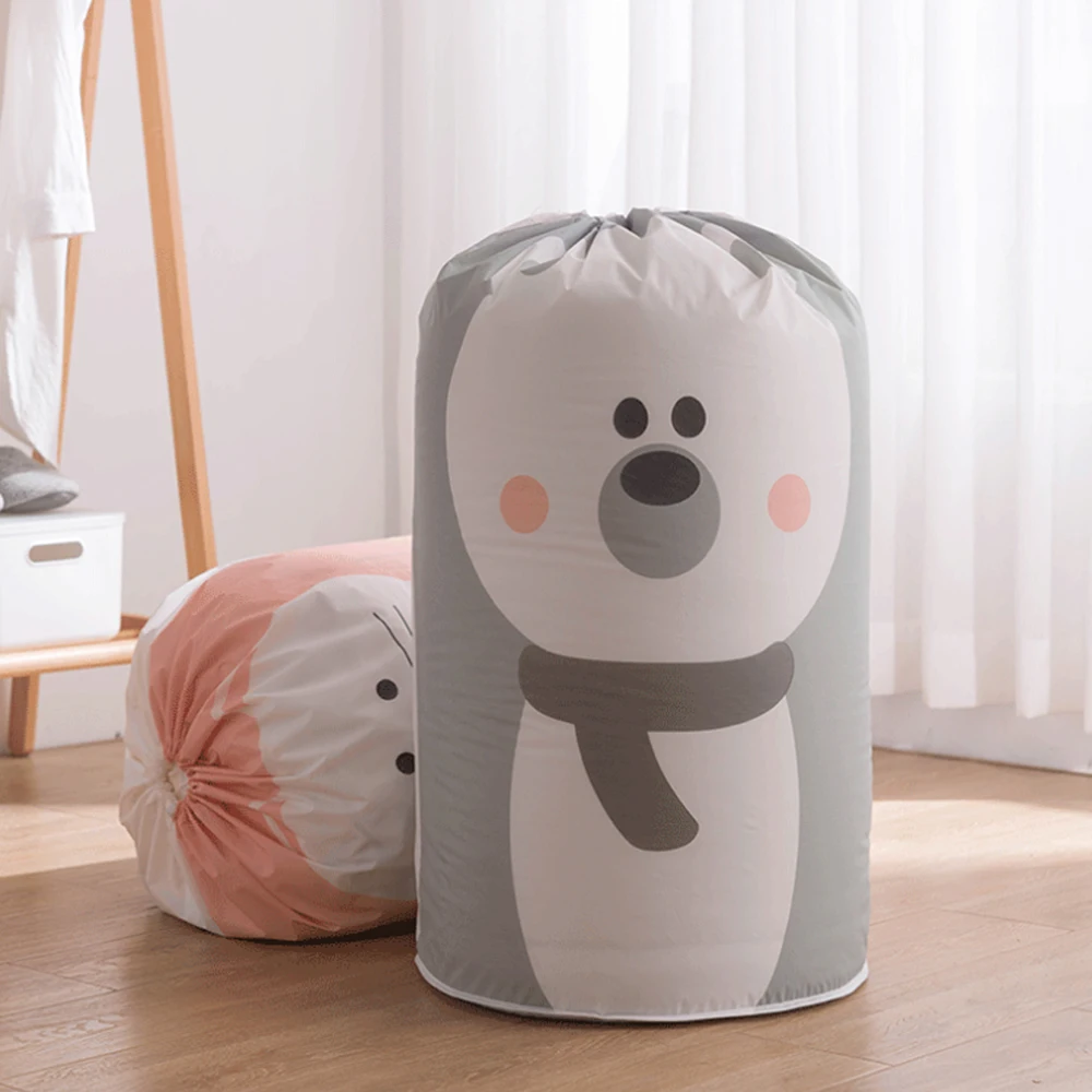 1pc PEVA Large Storage Drawstring Bag Bedroom Clothes Pillow Blanket Bags Waterproof Reusable Packing Organizer 45x83cm | Дом и сад