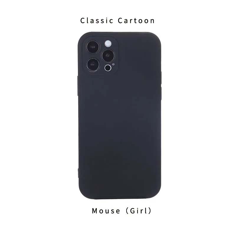 

Liquid silicone Classic Nostalgic Character Animal Movement Phone Case For iphone 11 12 Pro Max Mini X XR XS 7 8P Phone Coque
