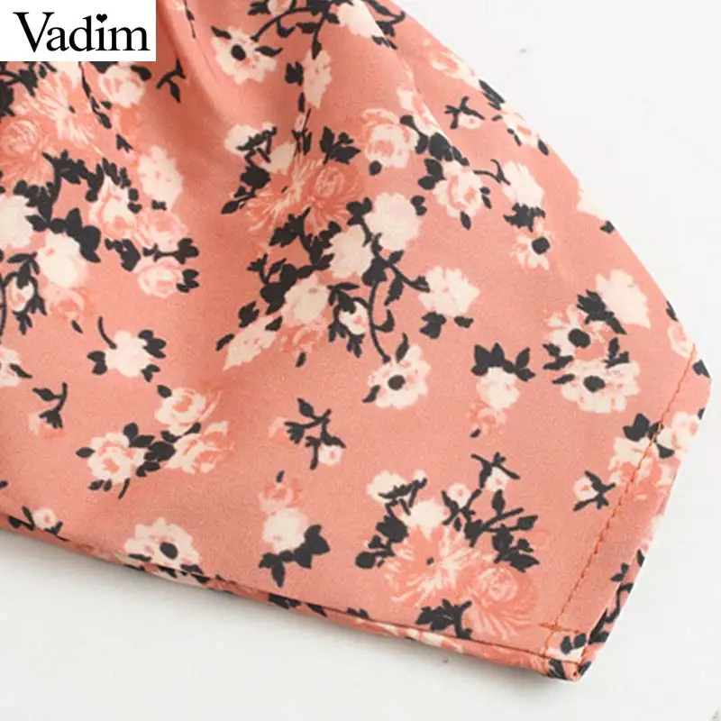 Женское элегантное платье vadim с цветочным принтом мини рукавом три четверти