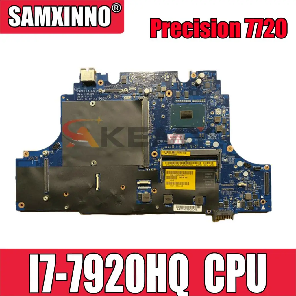Bestellen Für DELL Präzision 7720 M7720 I7-7920HQ Laptop Motherboard CN-02MH64 02MH64 CAP10 LA-E321P SR32L Notebook Mainboard DDR4