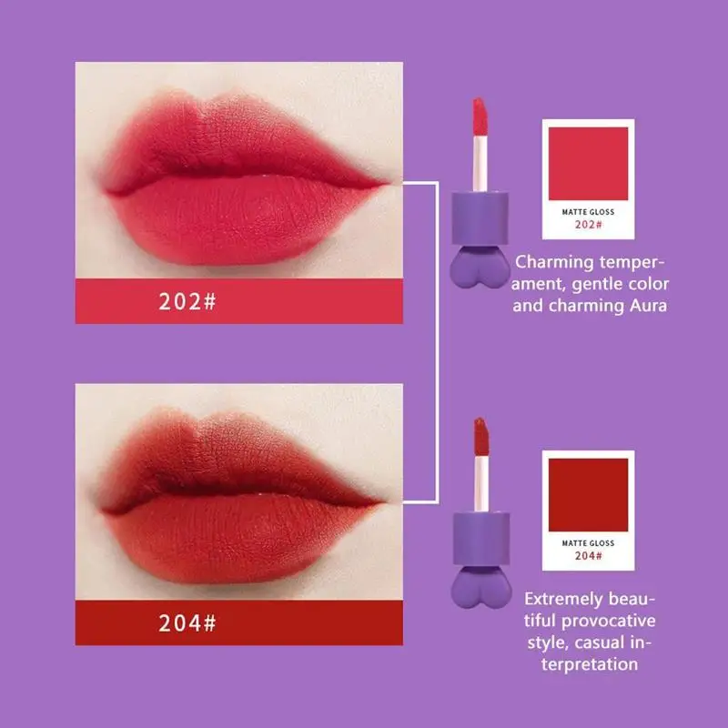 2 шт./компл. блеск для губ Матовая жидкая помада водостойкий стойкий увлажняющий