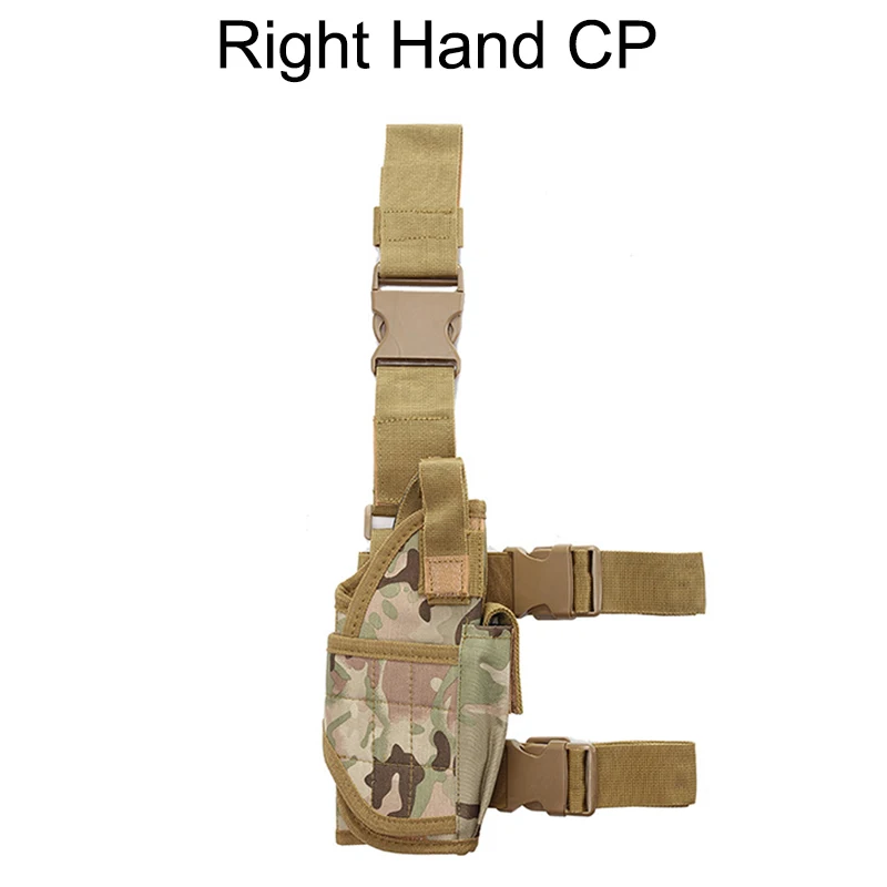 Тактический нейлоновый чехол для страйкбола с левой/правой ногой для Glock 17 19 Beretta M9, универсальный чехол для пистолета, регулируемая кобура - Цвет: Right Hand CP
