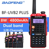 baofeng uv b2 plus 8w high power fm transceiver 4800mah battery bf uvb2 plus for cb radio mobile radio uvb2 walkie talkie uv b2