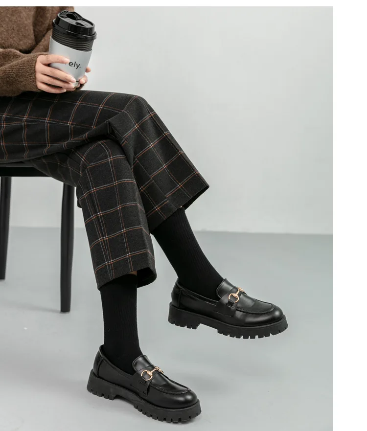 

gothic plus size clothing aesthetic plaid pants wide leg pants women high waist trousers streetwear clothes korean style