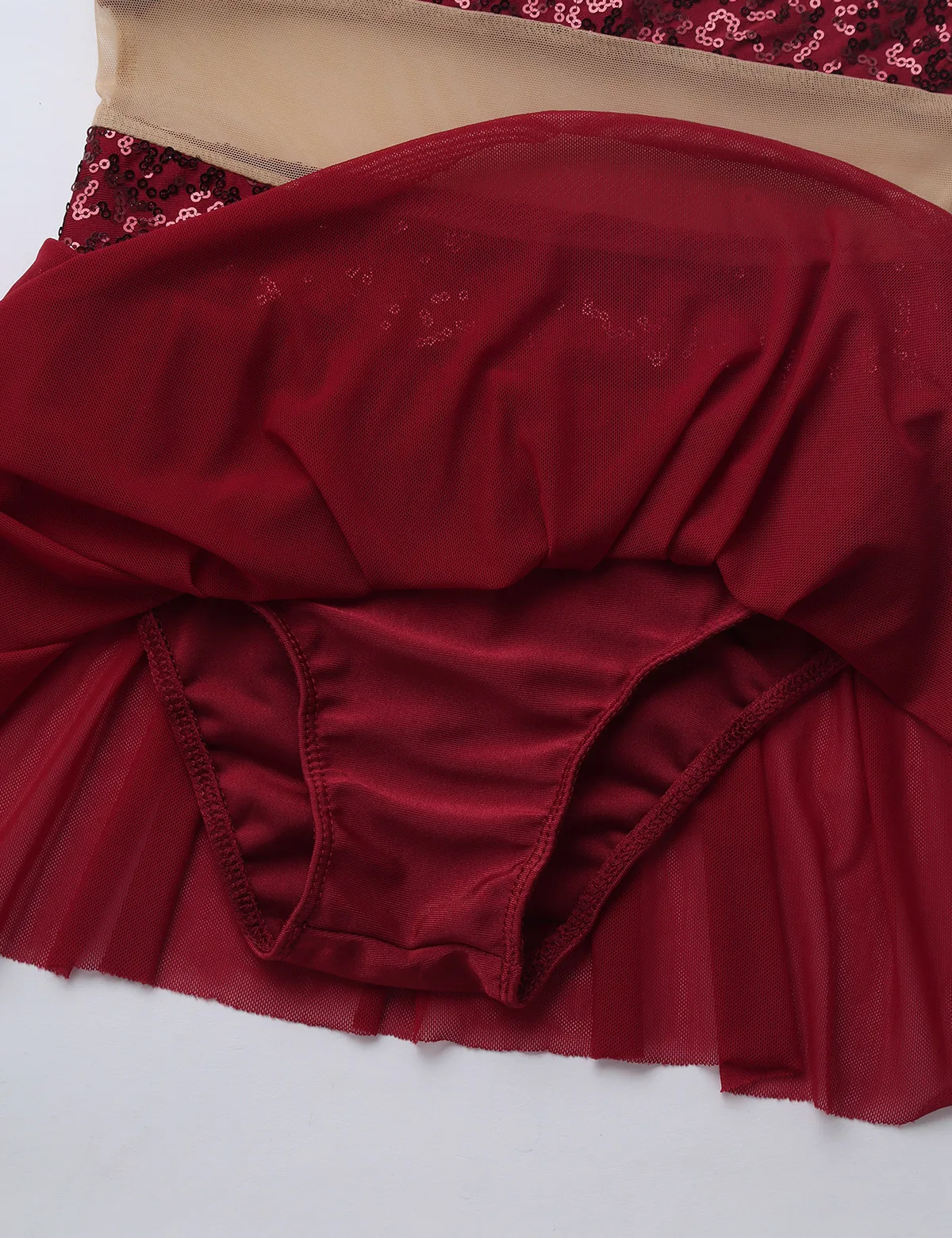 ChicTry Girls Halter Sequin Mesh Stretchy Figure Skating Dress Gymnastics Ballet Leotard Kids Performance Lyrical Dance Costumes
