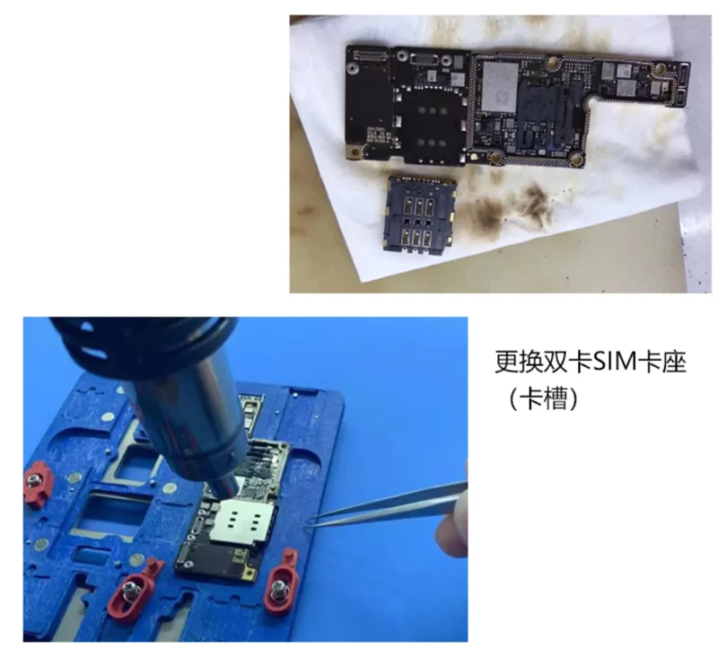 10 компл./лот Новая Sim Card Reader+ Sim лоток для iPhone X XS XR XS MAX черный/серебро/золото