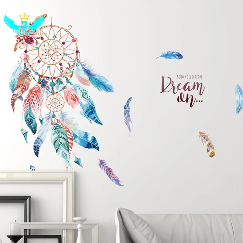 1Pc 3D Creative Living Room Decoration Wallpaper Dream Catcher Wall Sticker Bedroom TOB | Дом и сад