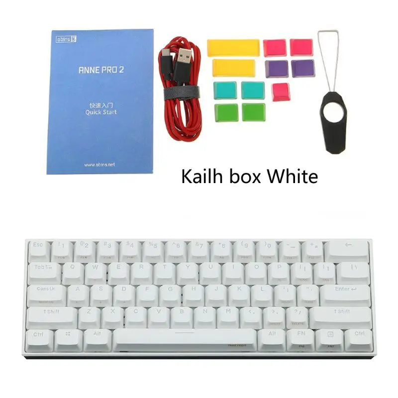 60% механическая клавиатура Bluetooth 4 0 Type C RGB 61 клавиши Механическая игровая Kailh Box