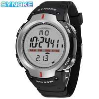 synoke fashion outdoor sport watch big screen men multifunction watches alarm clock chrono waterproof digital watch reloj hombre