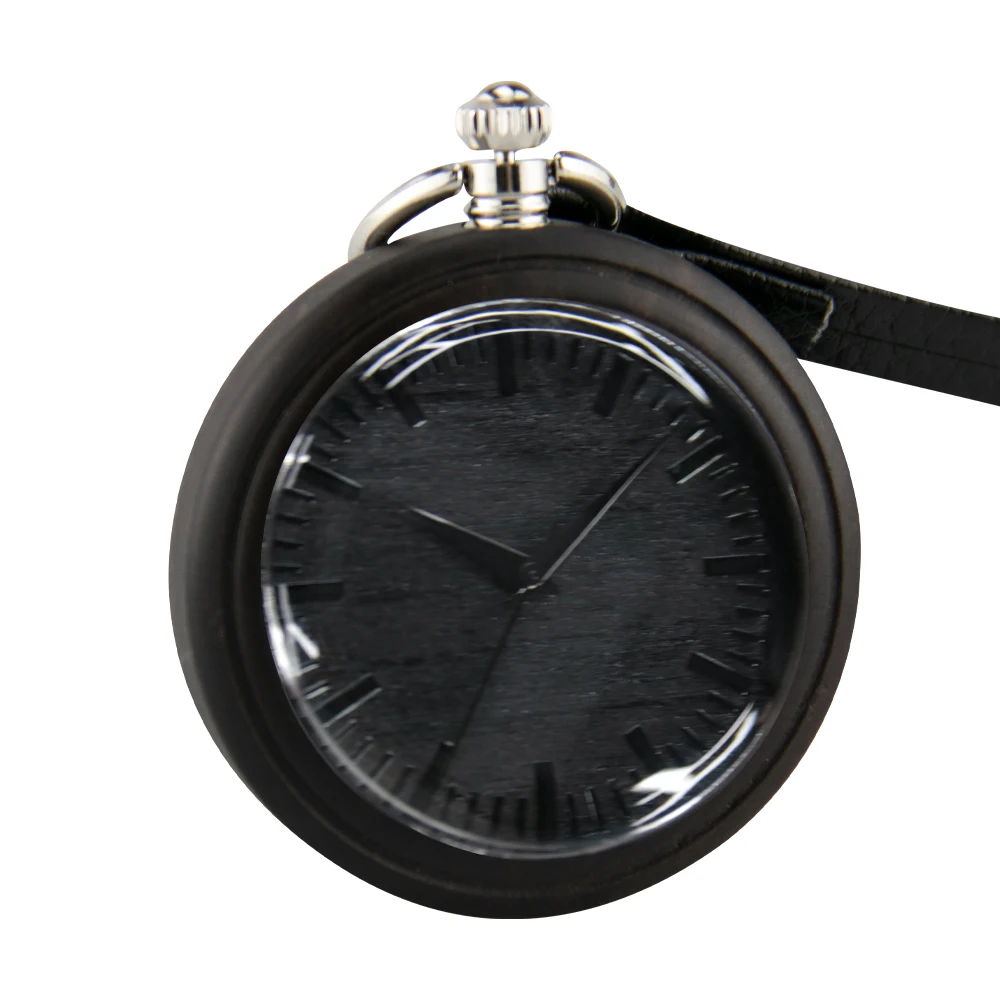 Pocket watch wooden watch new creative big dial chain watch quartz watch wholesale belt hanging watch woodwatch wooden watch