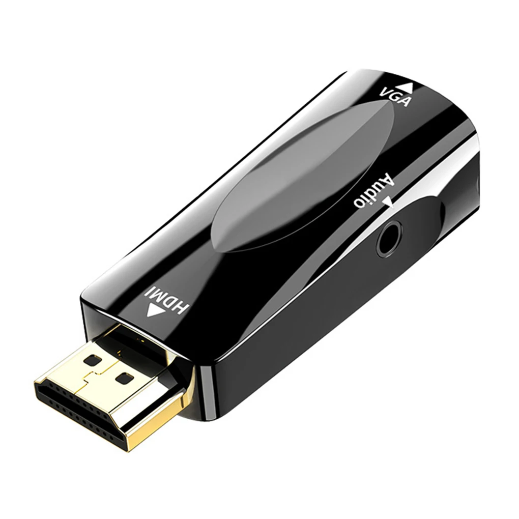 HD-VGA адаптер конвертер для домашнего офиса Мужской и Женский видео с 3 5 мм аудио