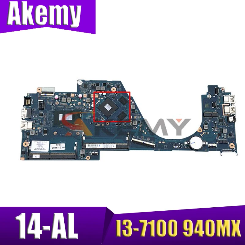 

For HP PAVILION 14-AL 14-AL061NR Laptop Motherboard 903708-001 903708-601 903708-501 G31A DAG31AMB6D0 I3-7100 940MX/2G Mainboard