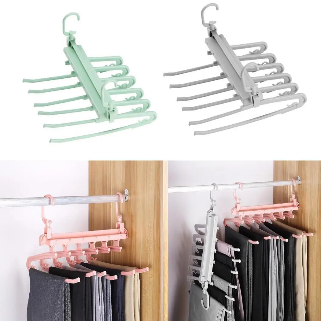 Прочный многослойный домашний стеллаж для брюк с поворотом на 360 градусов