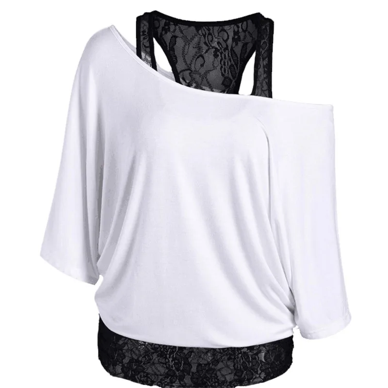 Женская одежда 2019 футболки летний комплект из 2 предметов Свободный жилет с