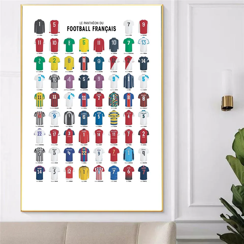 Знаменитый спортивный тканевый постер настенный Картина на холсте Джерси футбол