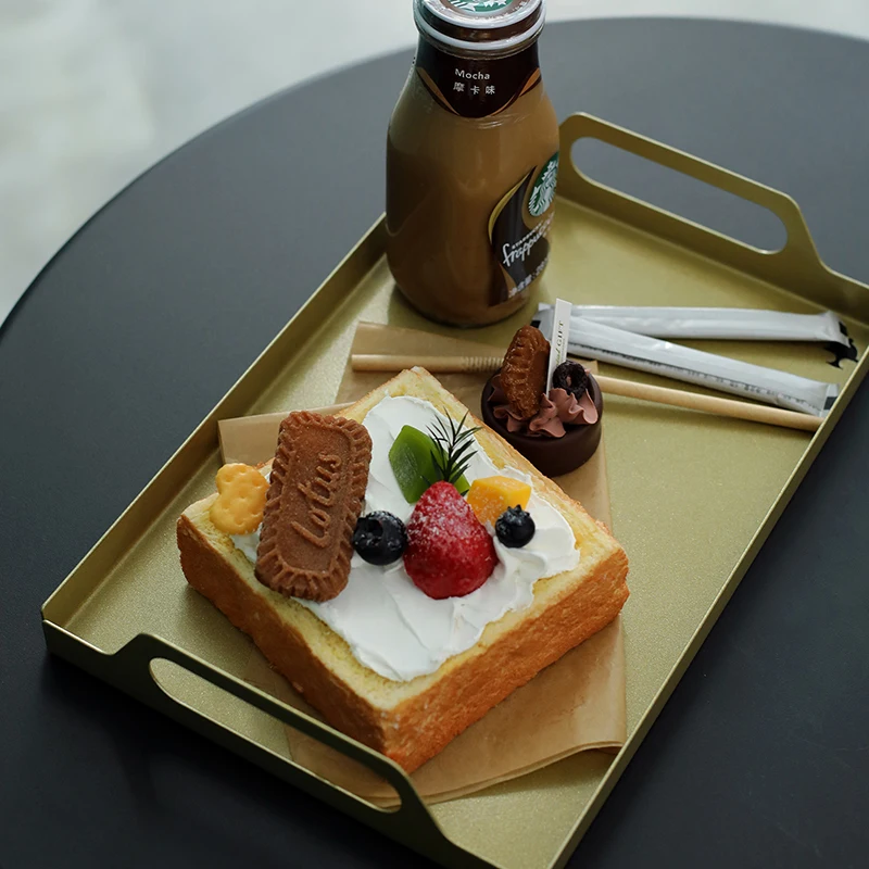 Simulaci&oacute;n de rebanadas gruesas de tostadas, decoraci&oacute;n de ventana para hornear, accesorios para pan de desayuno, suministros de fotograf&iacute;a-4
