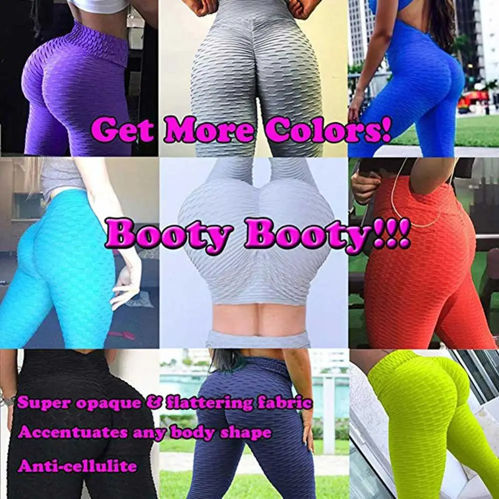 

JGS1996 Women's High Waist Yoga Pants Anti-Cellulite Slimming Booty Leggings Workout Running Butt Lift Tights