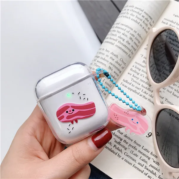 Милый мультяшный Кот с подвеской Чехлы для Apple Airpods защитный чехол фруктовый узор беспроводные Bluetooth наушники силиконовый мягкий чехол - Цвет: style - 5