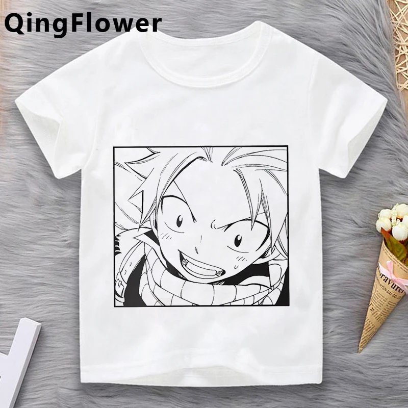 

Футболка с рисунком Феи хвоста для подростков, милый Графический Топ для детей и мальчиков