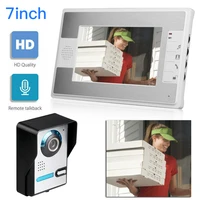 hd 7 inch video intercom system night vision wired doorbell camera audio door phone for apartment waterproof intercom for home