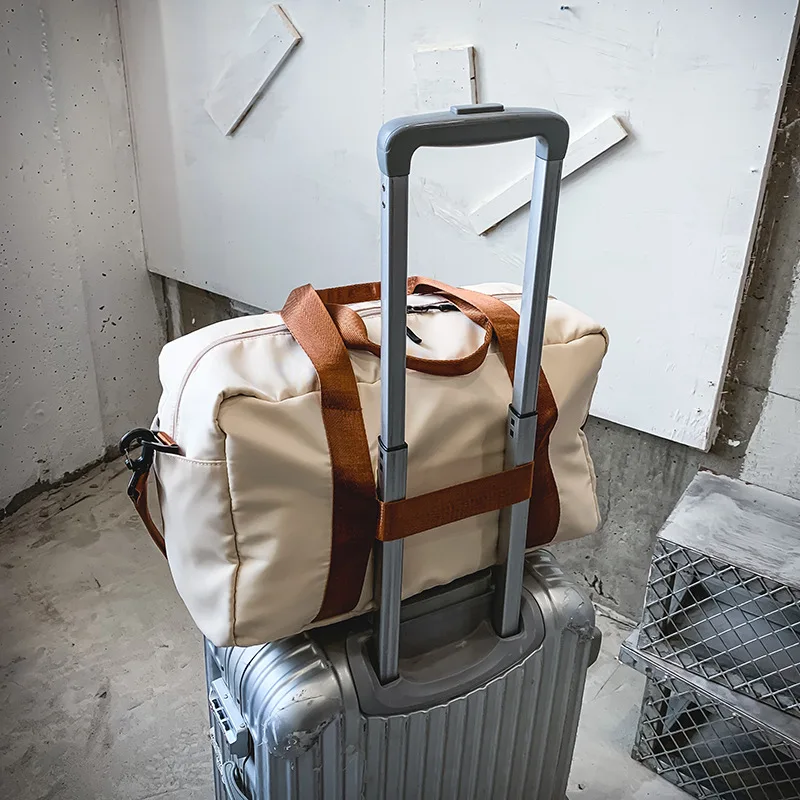 Letter Print Waterproof Large Capacity Oxford Travel Bag Unisex Zipper Fitness Gym Handbag Shoulder Messenger Bag Duffle Luggage