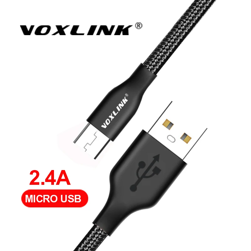 5V 2A Micro USB кабель VOXLINK USB Кабель зарядного устройства для samsung/xiaomi/lenovo/huawei/htc/Meizu Android кабели для мобильных телефонов