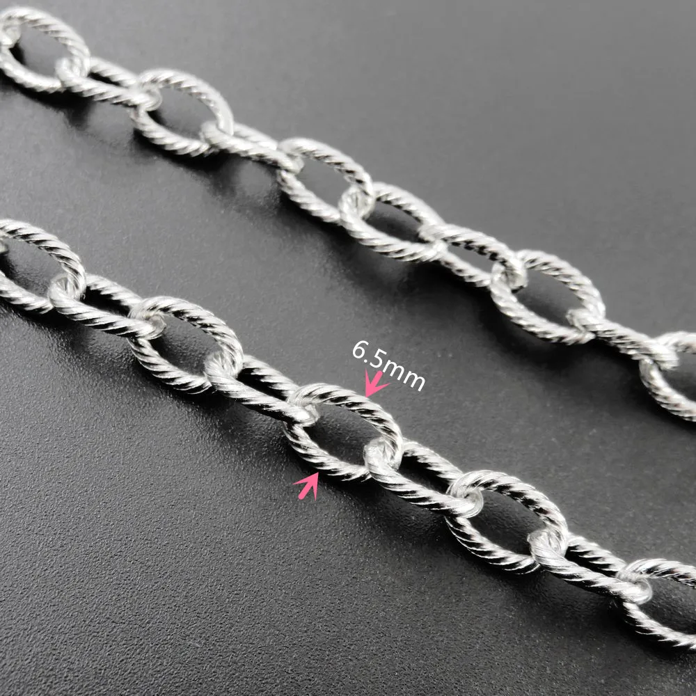 6 5 мм 316L зерна из нержавеющей стали резьба круглый Rolo O звено цепи ожерелье для