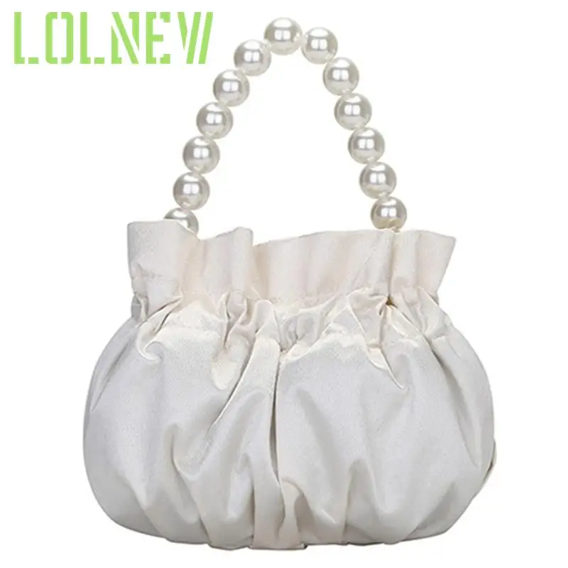 

Hand Bags for Women 2020 Trend Pu Leather Crossbody Bags Women's Vintage Pearl Chain Shoulder Handbags Cloud Winter