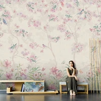 3d wallpaper flowers birds print tv background wall coating wallpapers home decor for living room bedroom