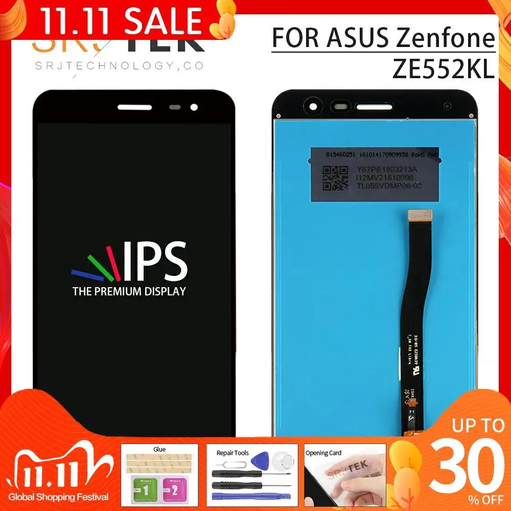 

Протестированный 100% Новый 5,5 "ЖК-дисплей для Asus ZenFone 3 ZE552KL Z012DE, сенсорный экран, дигитайзер в сборе для ZE552KL, замена экрана