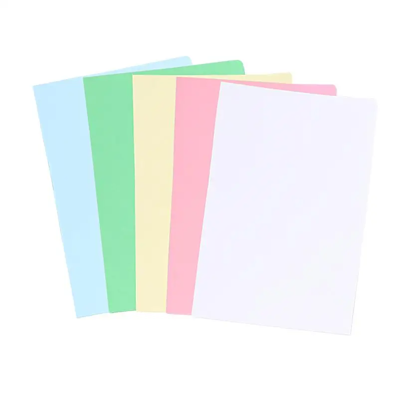 

5pcs A4 Folder Colorful Paper File Folder Multifunctional 2 Pockets Document Holder Filing Product Report Folder Office Supplies