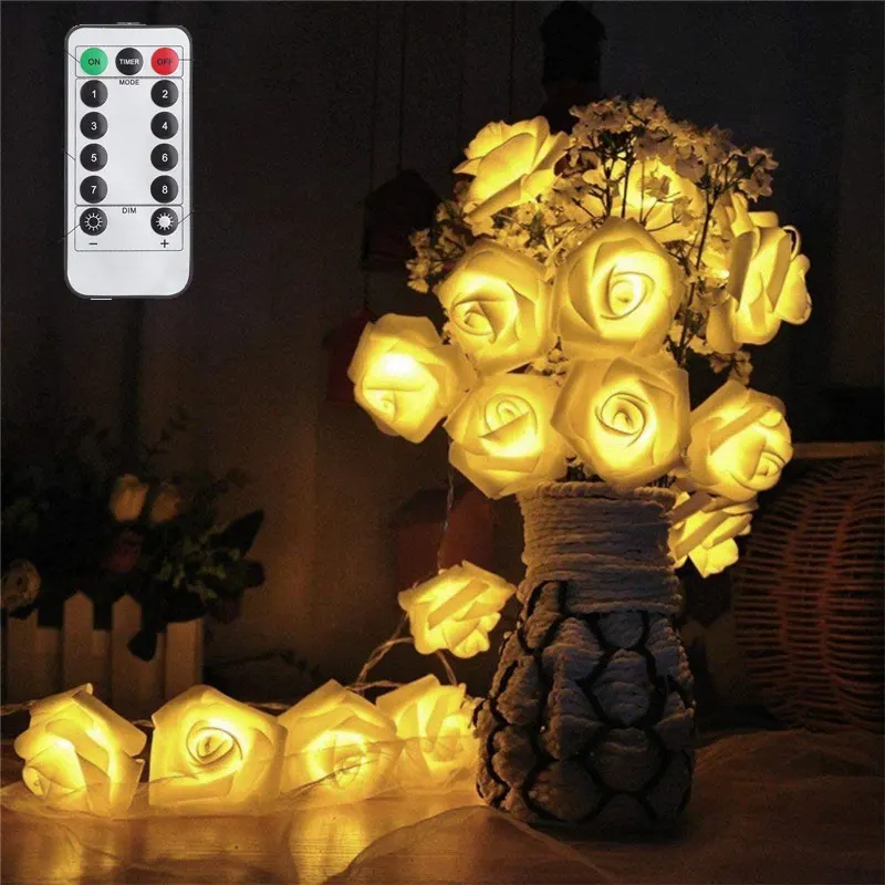 2 5 метров теплый светильник свет декоративные свечи с пультом питание от