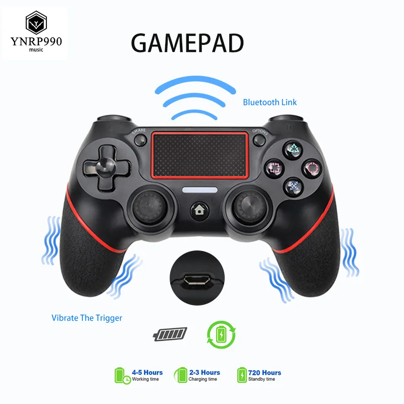Геймпад с беспроводной вибрацией и Bluetooth джойстик подходит для Ps4 консоли ПК
